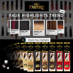 Sensationnel Empire Yaki Human Hair 12 inch Jet Black styled