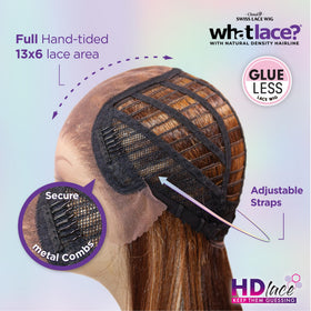 Sensationnel What Lace 13x6 Wig-Latisha Flamboyage Chocolate close-up of lace frontal