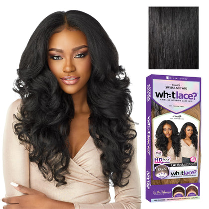 Sensationnel What Lace 13x6 Wig-Latisha Jet Black front view