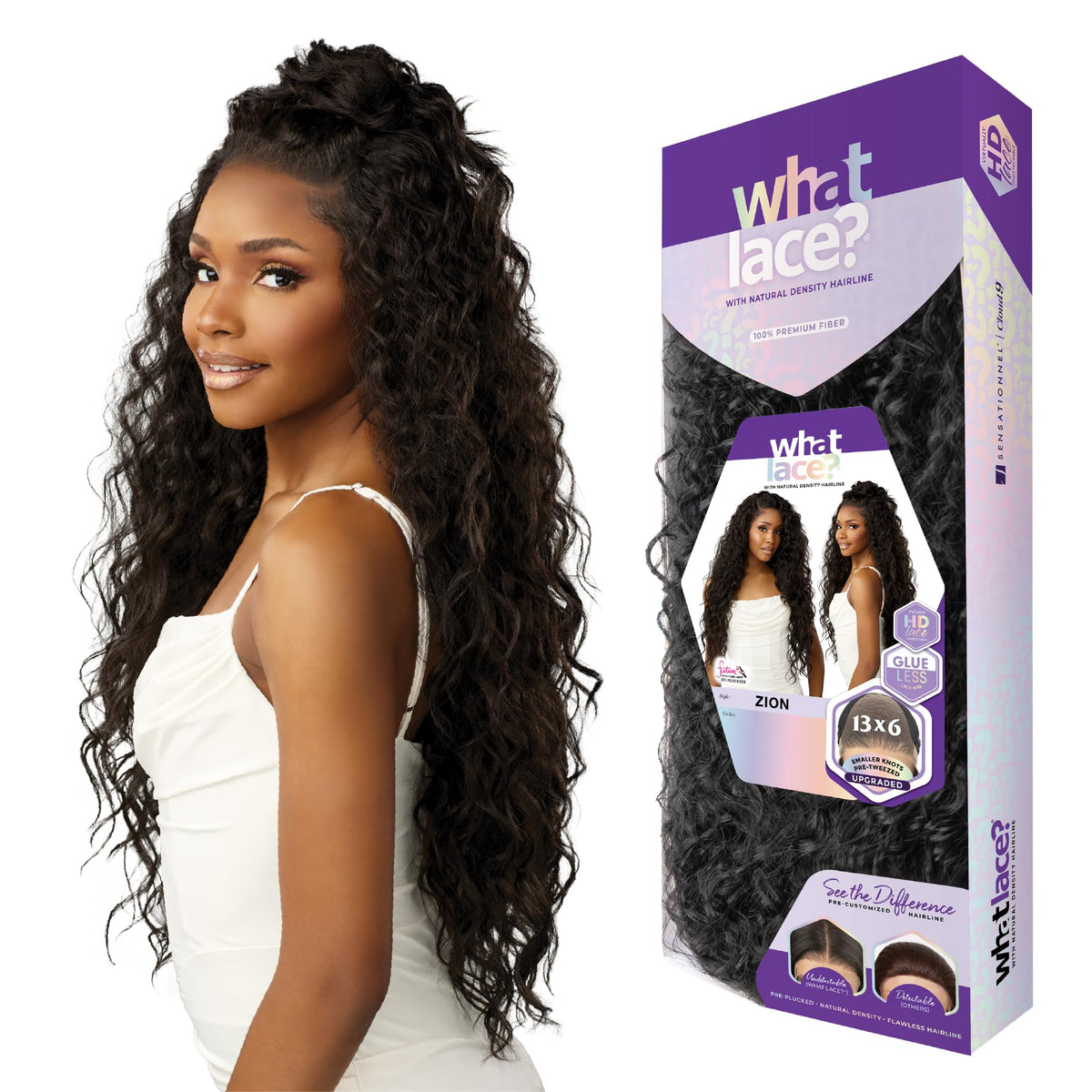 Sensationnel What Lace 13x6 Wig-Zion Jet Black back view