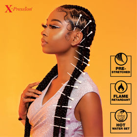 Sensationnel X-Pression 58 Inch Braiding Hair in a Spring Twist style