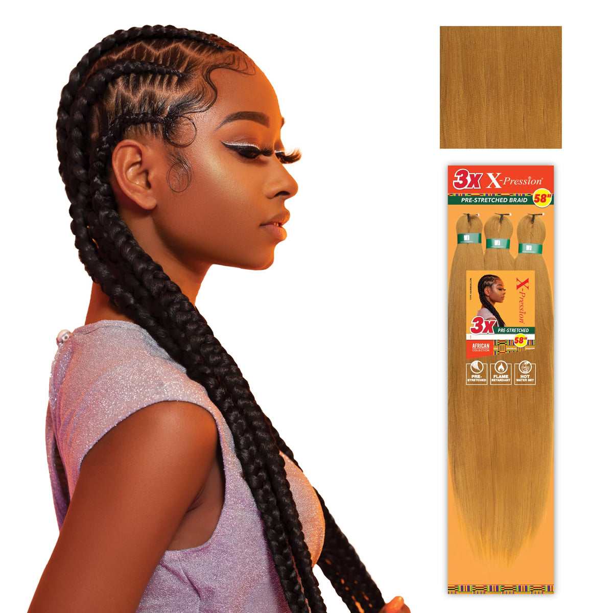Sensationnel X-Pression 58in Honeyblonde braids packaging