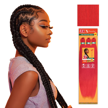 Sensationnel X-Pression Braiding Hair 58in 5pk in red front view