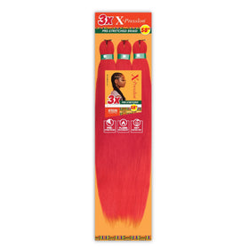Sensationnel X-Pression Braiding Hair 58in in vibrant red front view