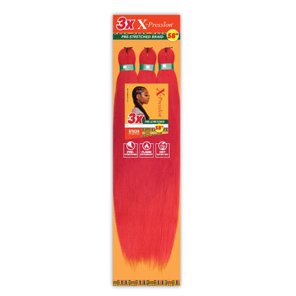 Sensationnel X-Pression Braiding Hair 58in in vibrant red front view