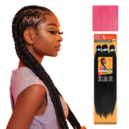 Sensationnel X-Pression Braiding Hair 58in Pink front view