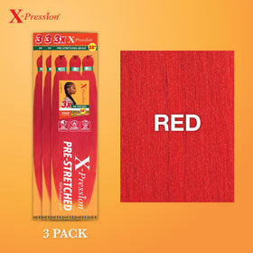 Sensationnel X-Pression Braiding Hair 58in Red packaging