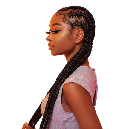 Sensationnel X-Pression braiding hair green 58in front view