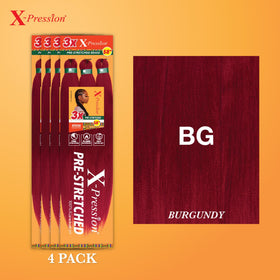 Sensationnel X-Pression Braids 3X 58in Burgundy packaging