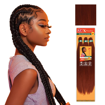 Sensationnel X-Pression Braids 3X 58in Copper Red front view