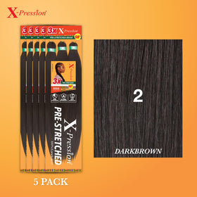 Sensationnel X-Pression Braids 3X 58in Dark Brown packaging