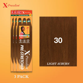 Sensationnel X-Pression Braids 3X 58in Light Auburn packaging