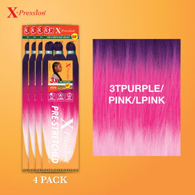 Sensationnel X-Pression Braids 58in packaging with vibrant colours