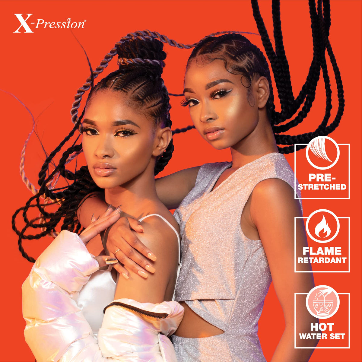 Sensationnel X-Pression braids in various styles