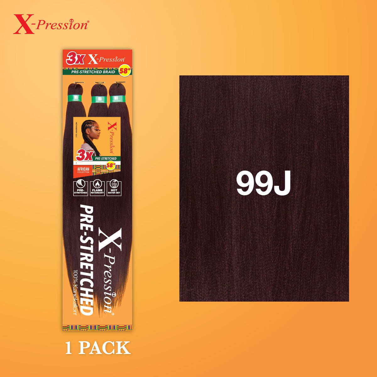 Sensationnel X-Pression packaging with braiding hair
