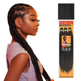Sensationnel X-Pression Pre-Stretched Braids 58in Off Black front view