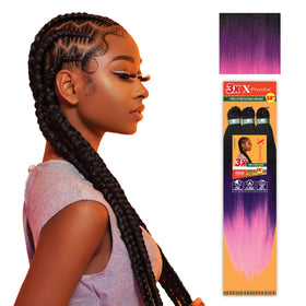 Sensationnel X-Pression Pre-Stretched Braids 58in Purple/Pink packaging