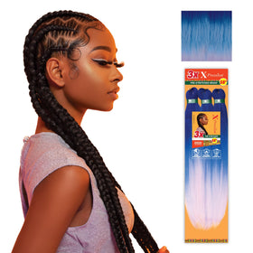 Sensationnel X-Pression Prestretched Braids 58 inches 3TBLUE/LBLUE/LAVENDER front view