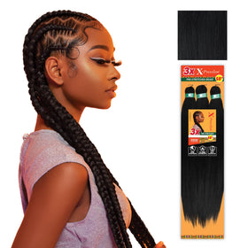 Sensationnel X-Pression Prestretched Braids 58in Jet Black front view