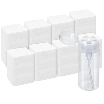 Seonggong Lint Free Nail Wipes 1080pcs with pump dispenser front view