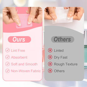 Seonggong Lint Free Nail Wipes non-woven fabric texture
