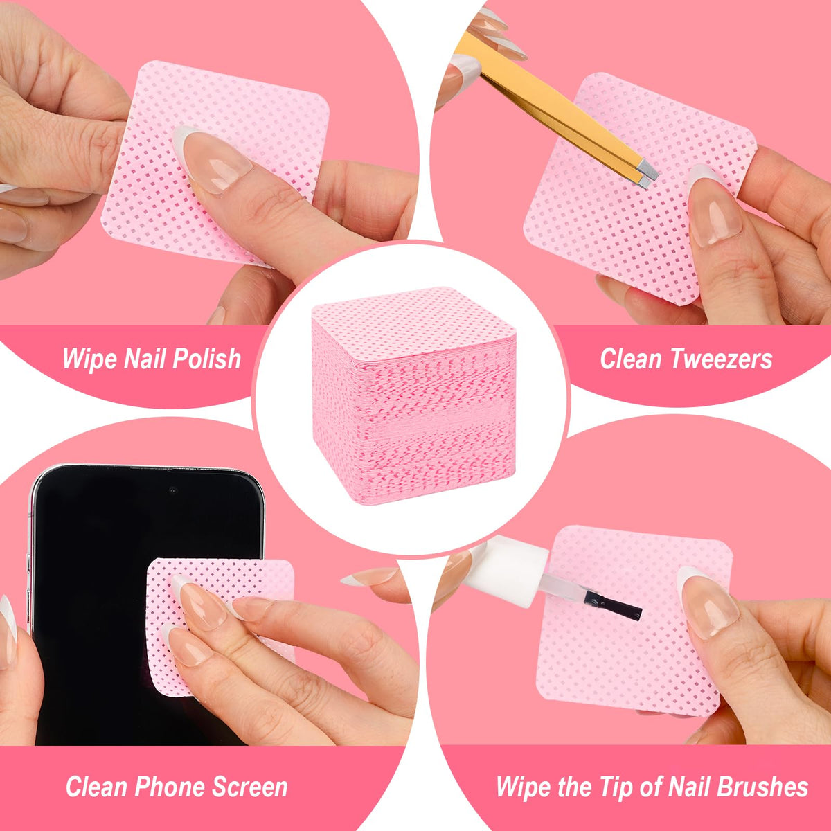 Seonggong Lint Free Nail Wipes packaging side view