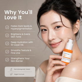 SEONGLOW Dark Spot Corrector Serum application on skin