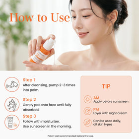 SEONGLOW Dark Spot Corrector Serum with a backdrop of natural elements