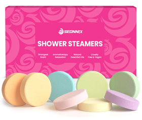 SEONNIX Shower Steamers 8 Pack front view with packaging
