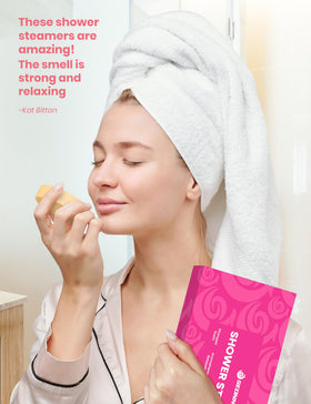 SEONNIX Shower Steamers with essential oils background