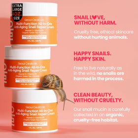 SeoulCeuticals 4oz snail mucin cream in lifestyle setting