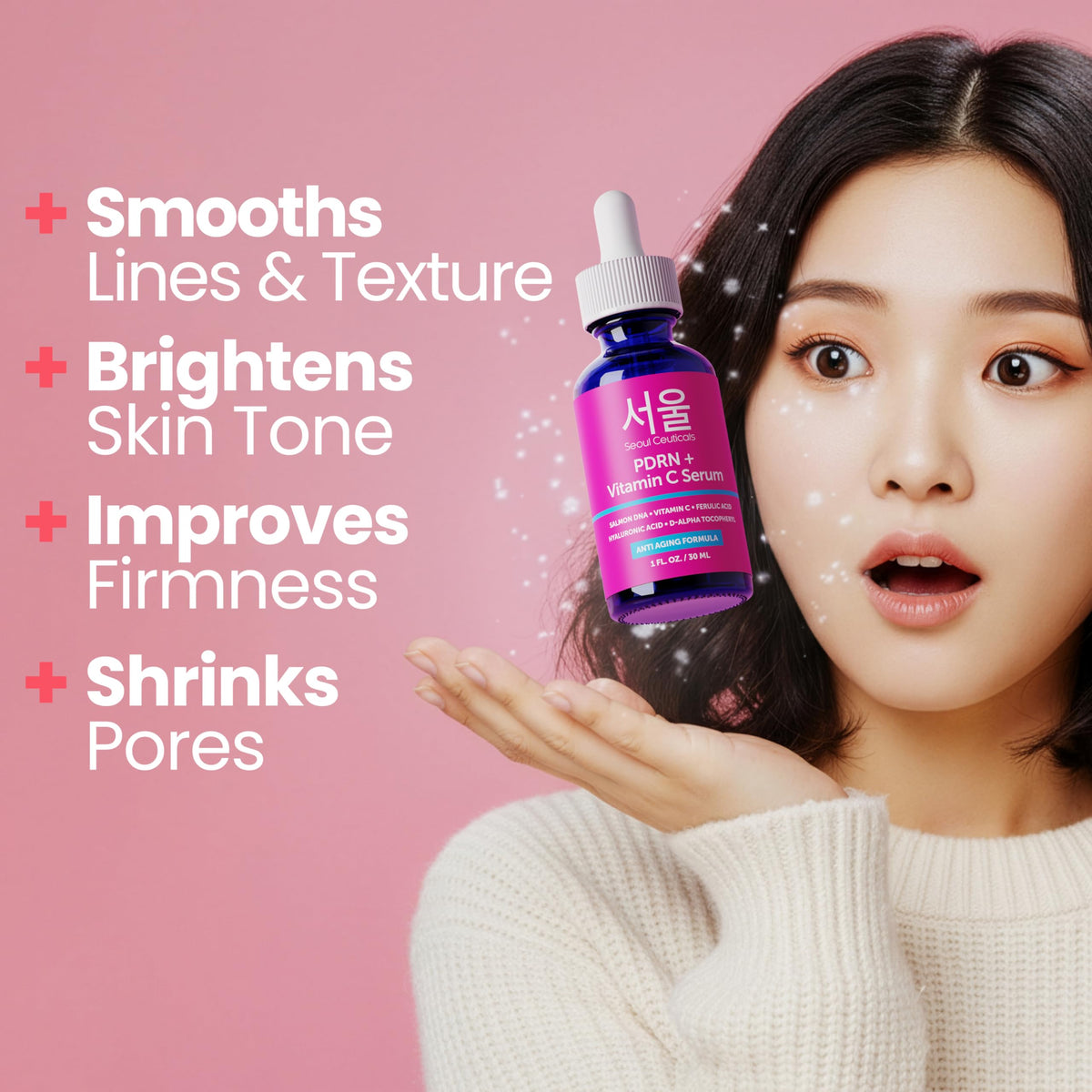SeoulCeuticals PDRN Serum Salmon DNA application on face