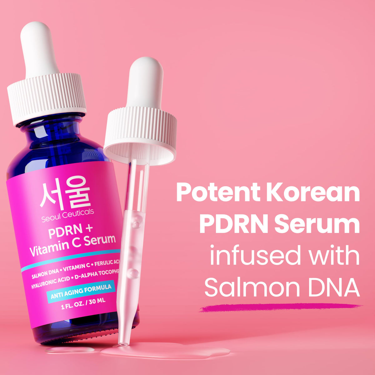 SeoulCeuticals PDRN Serum Salmon DNA serum dropper close-up