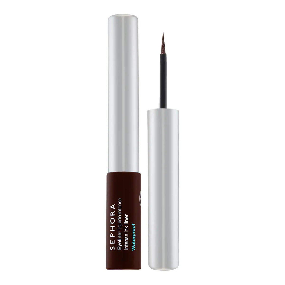 SEPHORA Intense Felt-Tip Liquid Waterproof Eyeliner 02 Satin Chocolate Brown front view