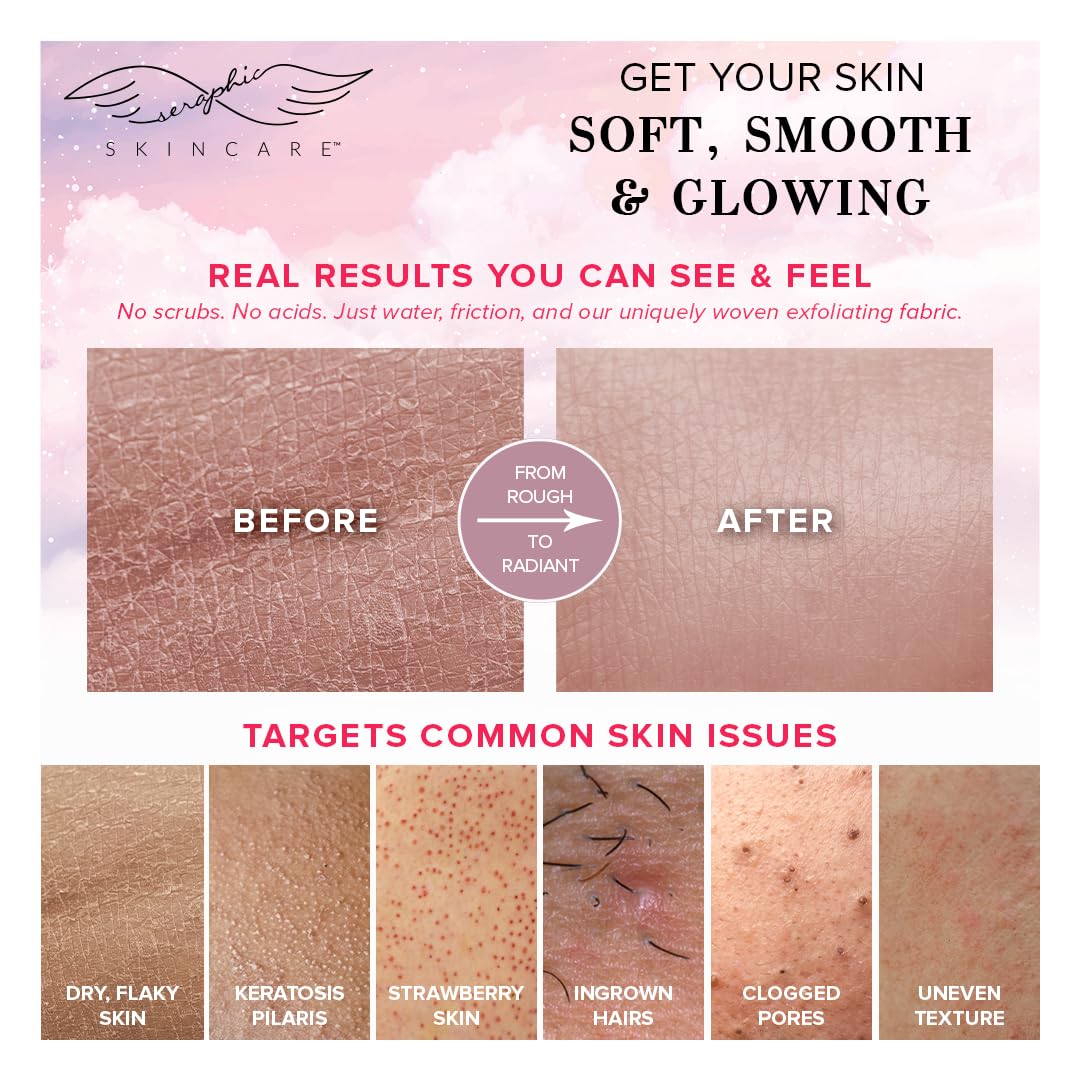 SERAPHIC SKINCARE Divine Glow Exfoliating Mitt close-up