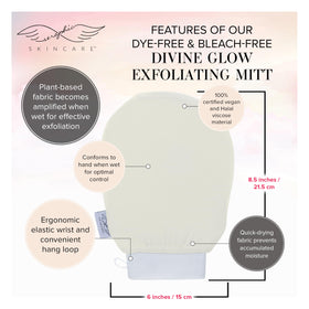 SERAPHIC SKINCARE Divine Glow Exfoliating Mitt in use
