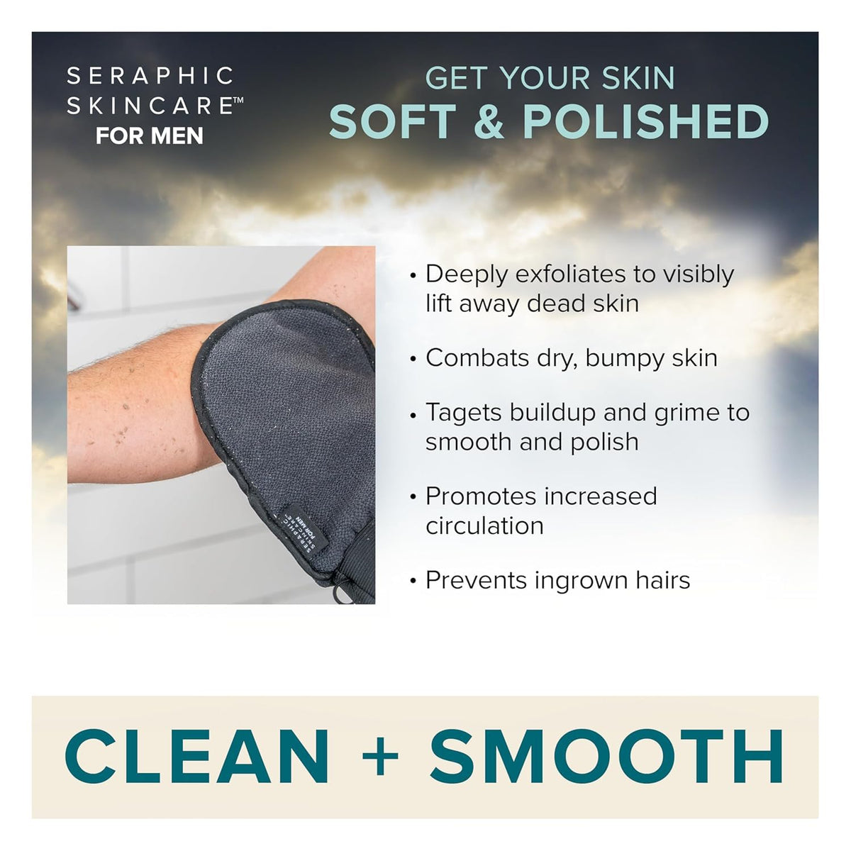 SERAPHIC SKINCARE Ultimate Exfoliating Mitt close-up of texture
