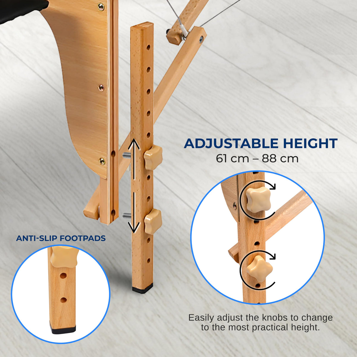 SereneLife Portable Massage Table adjustable height feature