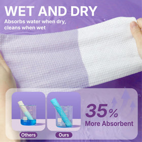 Serenorch Disposable Face Towels XL in use for makeup removal