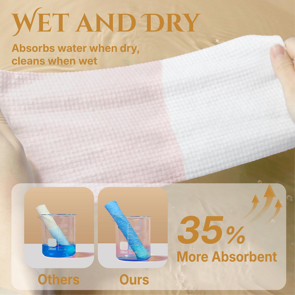 Serenorch face towels showing dual-textured sides