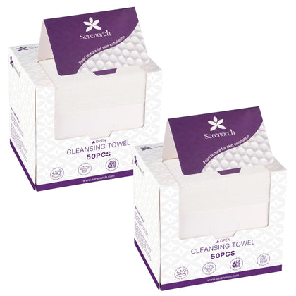 Serenorch Pearl Texture Disposable Face Towels XL front view