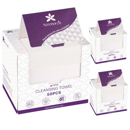 Serenorch Pearl Texture Disposable Face Towels XL package front view