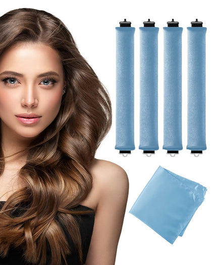Seritant Heatless Curls Overnight with Satin Head Scarf front view