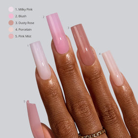 Set of BTARTBOXNAILS press on nails with size options displayed