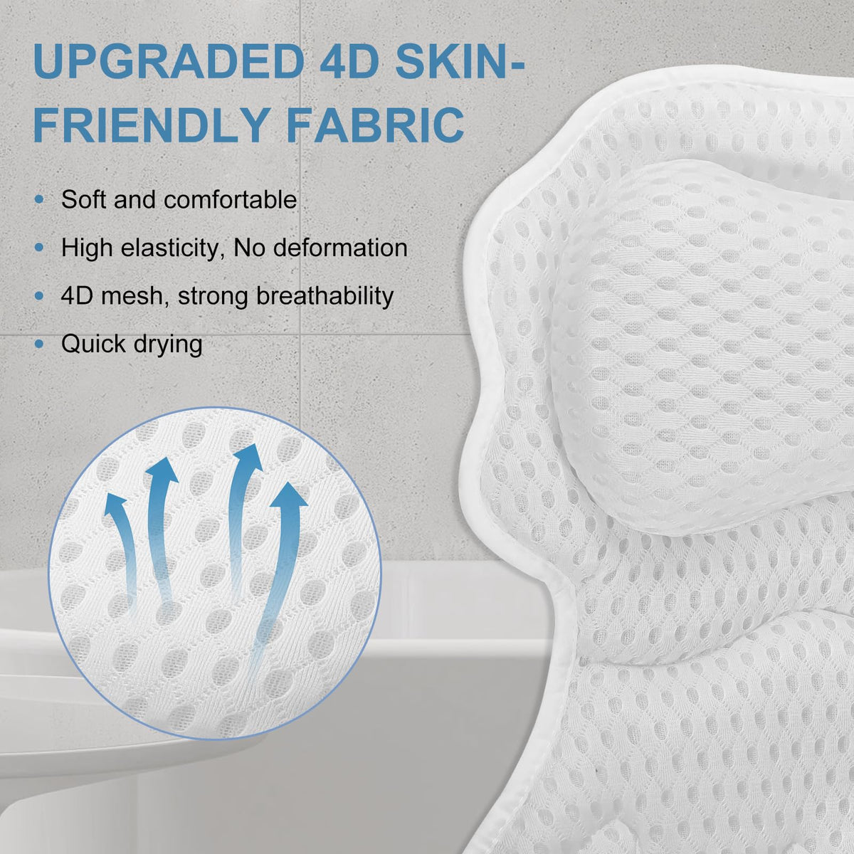 SetSail Bath Pillow folded for storage