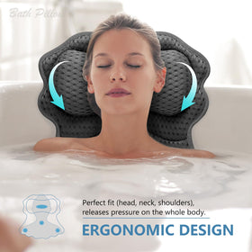 SetSail Bath Pillow showing strong suction cups attachment