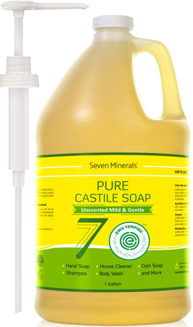Seven Minerals Castile Soap 1 Gallon front view