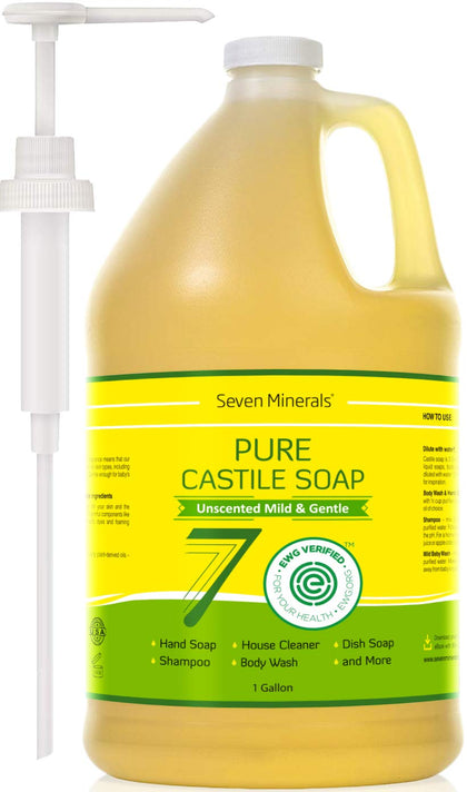 Seven Minerals Castile Soap 1 Gallon front view