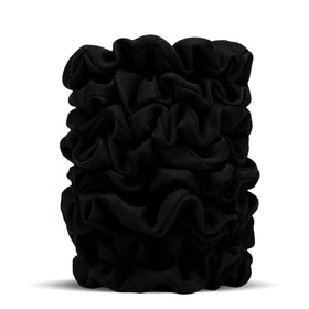 SEVEN STYLE satin scrunchies worn on wrist as a fashion accessory
