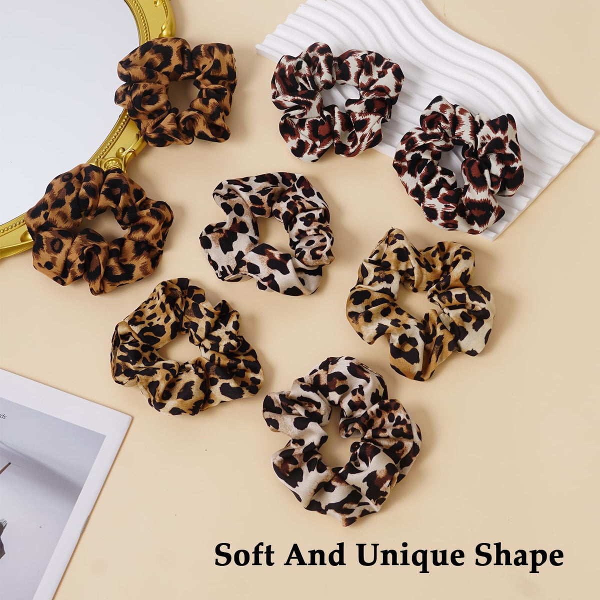 SEVEN STYLE scrunchies with various hairstyles
